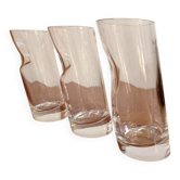 Lunettes Ice Stopper par Angelo Mangiarotti pour Cristallerie Colle, années 1980, ensemble de 3