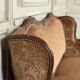 Small Louis XV style wingback bench, circa 1880