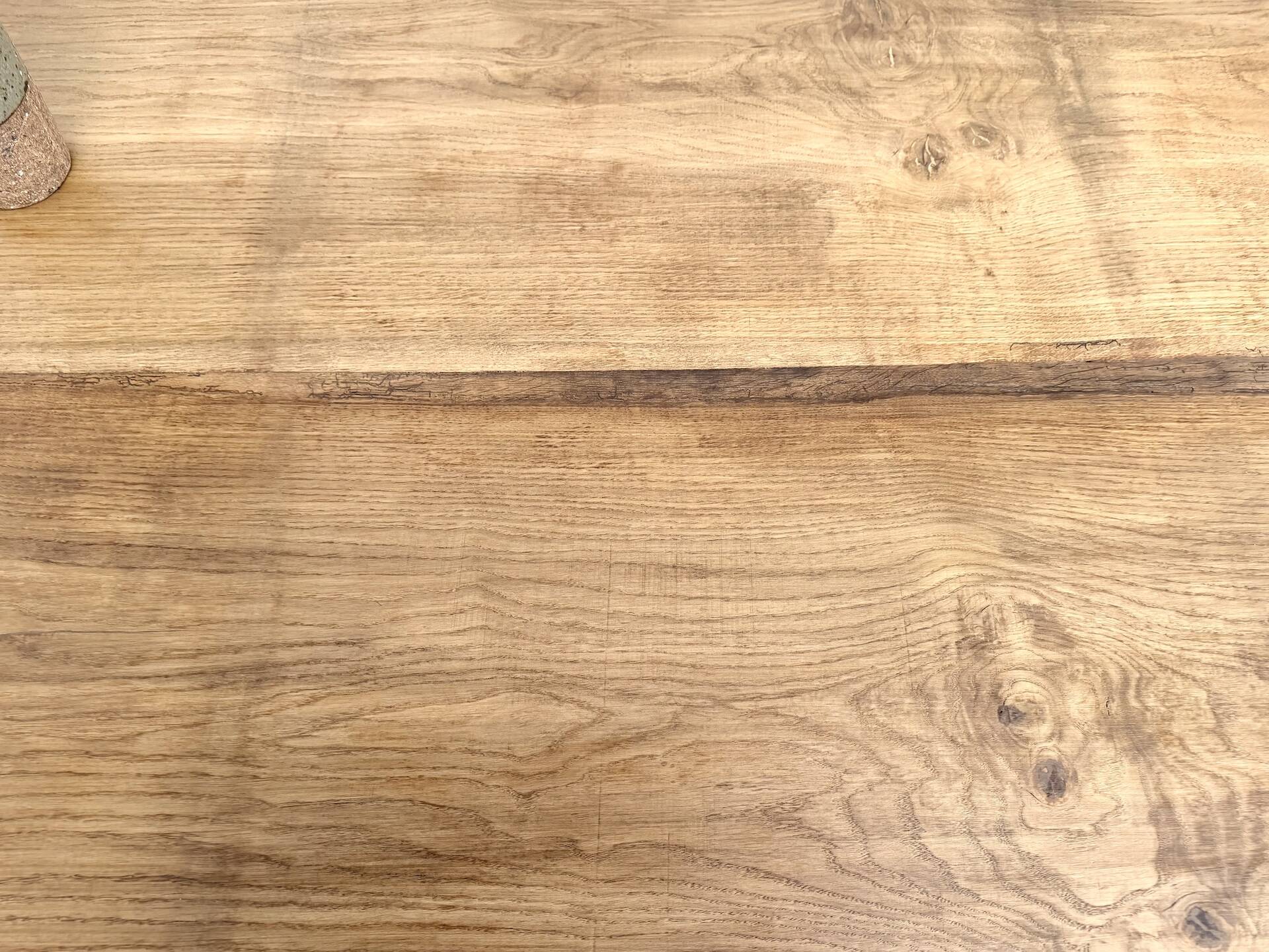Very large farmhouse table in solid oak, 1950s – L300 cm