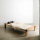 Danish Mid Century Wooden Canvas Daybed in Oak by Tage Poulsen, 1950s