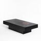 Vintage coffee table. Black lacquered wood with design by H D. France, 1980s