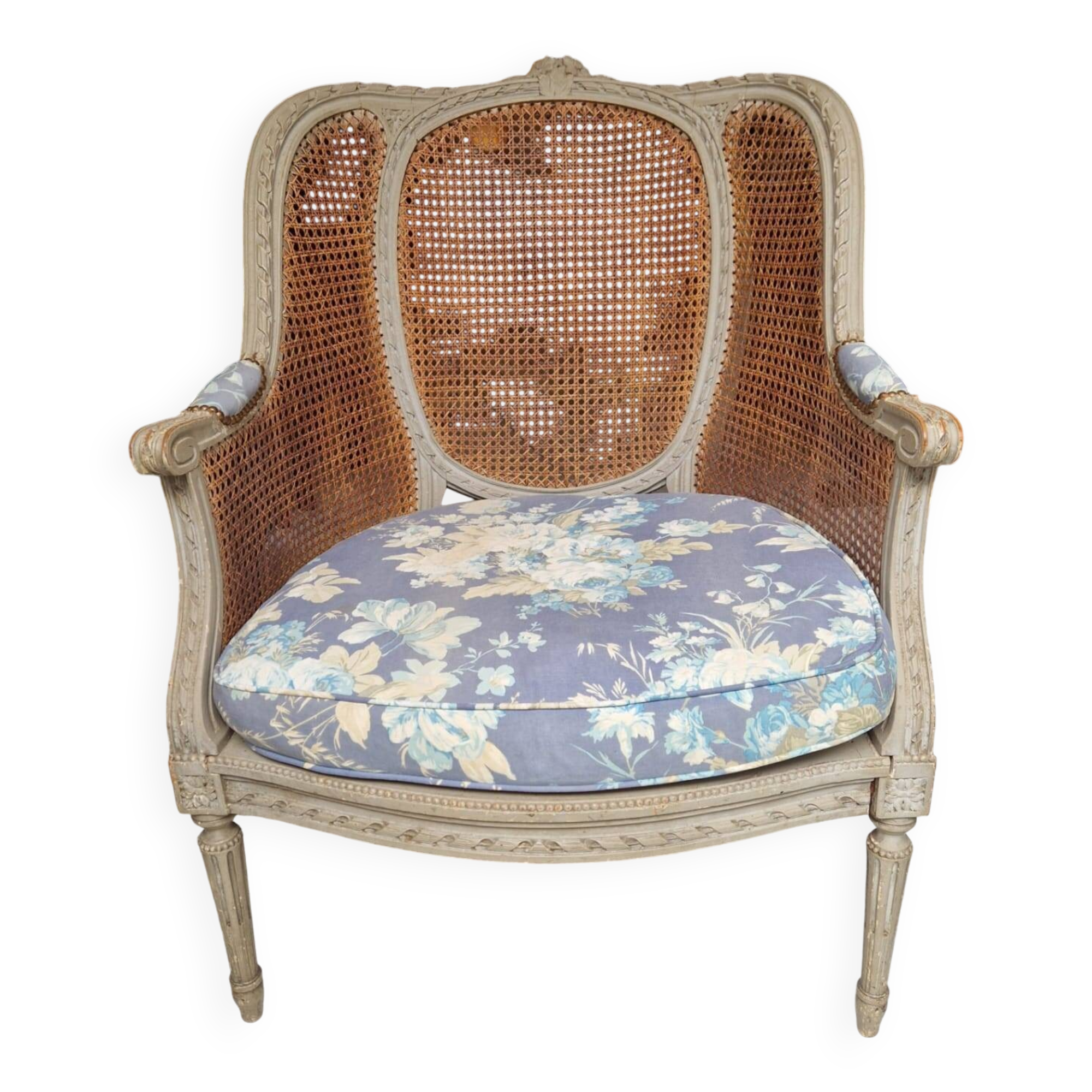 Louis XVI style caned shepherdess