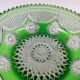 Saladier en cristal vert, première partie du XX ème siècle