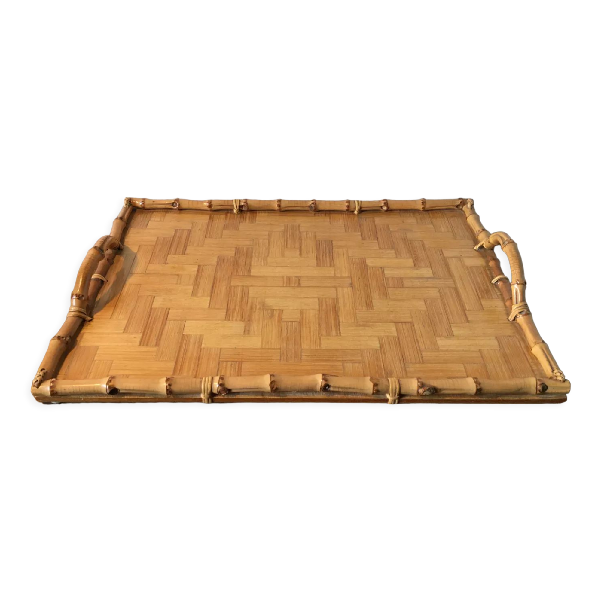 Bamboo marquetry tray
