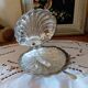 Scallop shell butter dish in silver metal made in England