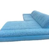 Corner sofa, vintage sofa, light blue sofa