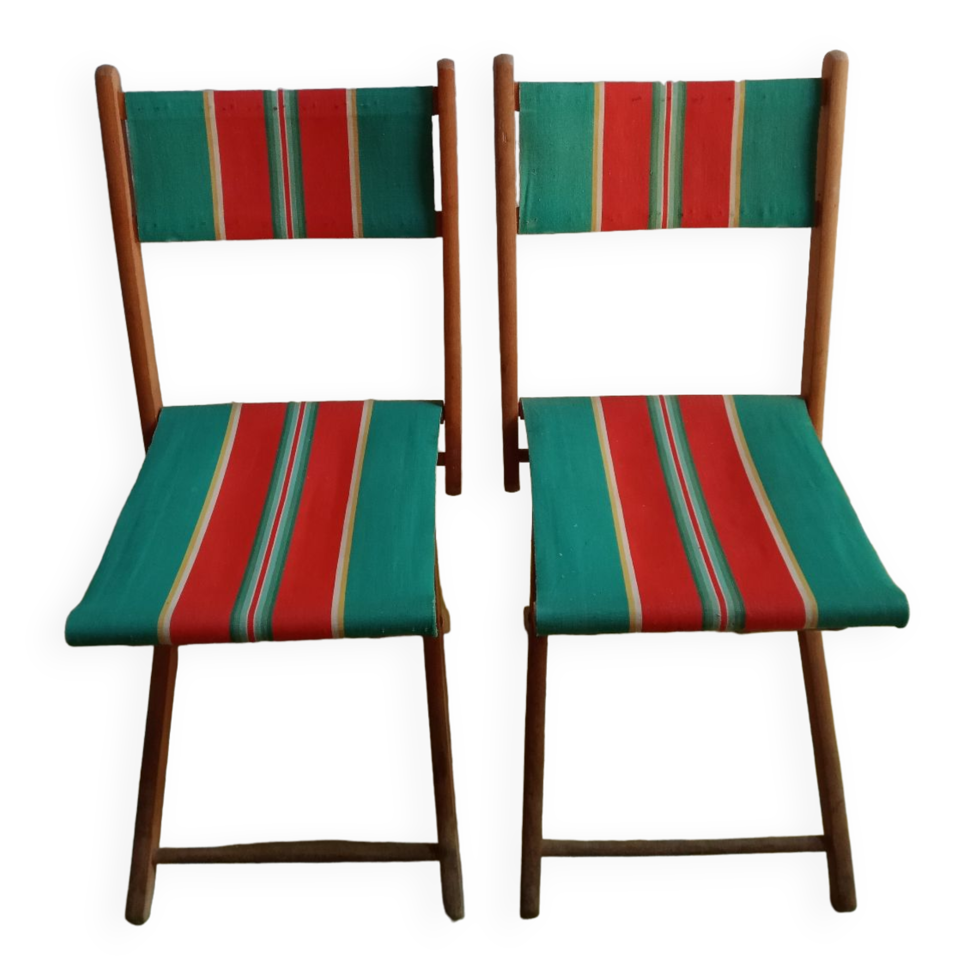 Vintage camping folding chairs