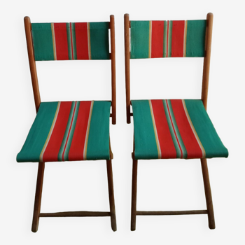 Vintage camping folding chairs