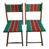 Vintage camping folding chairs