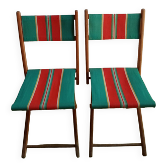 Vintage camping folding chairs