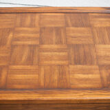 Coffee table wood top parquet