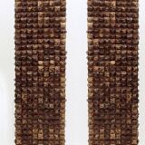 Pair of coconut mosaic shell plant holders