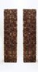 Pair of coconut mosaic shell plant holders