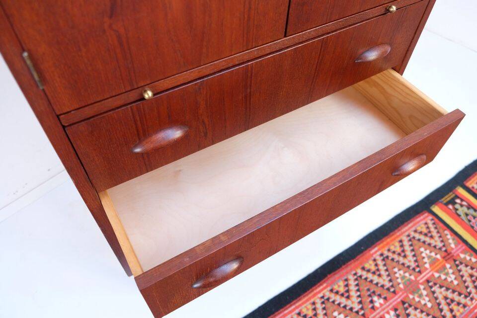 Teak secretary in Danish style, 60s/70s, retro style.