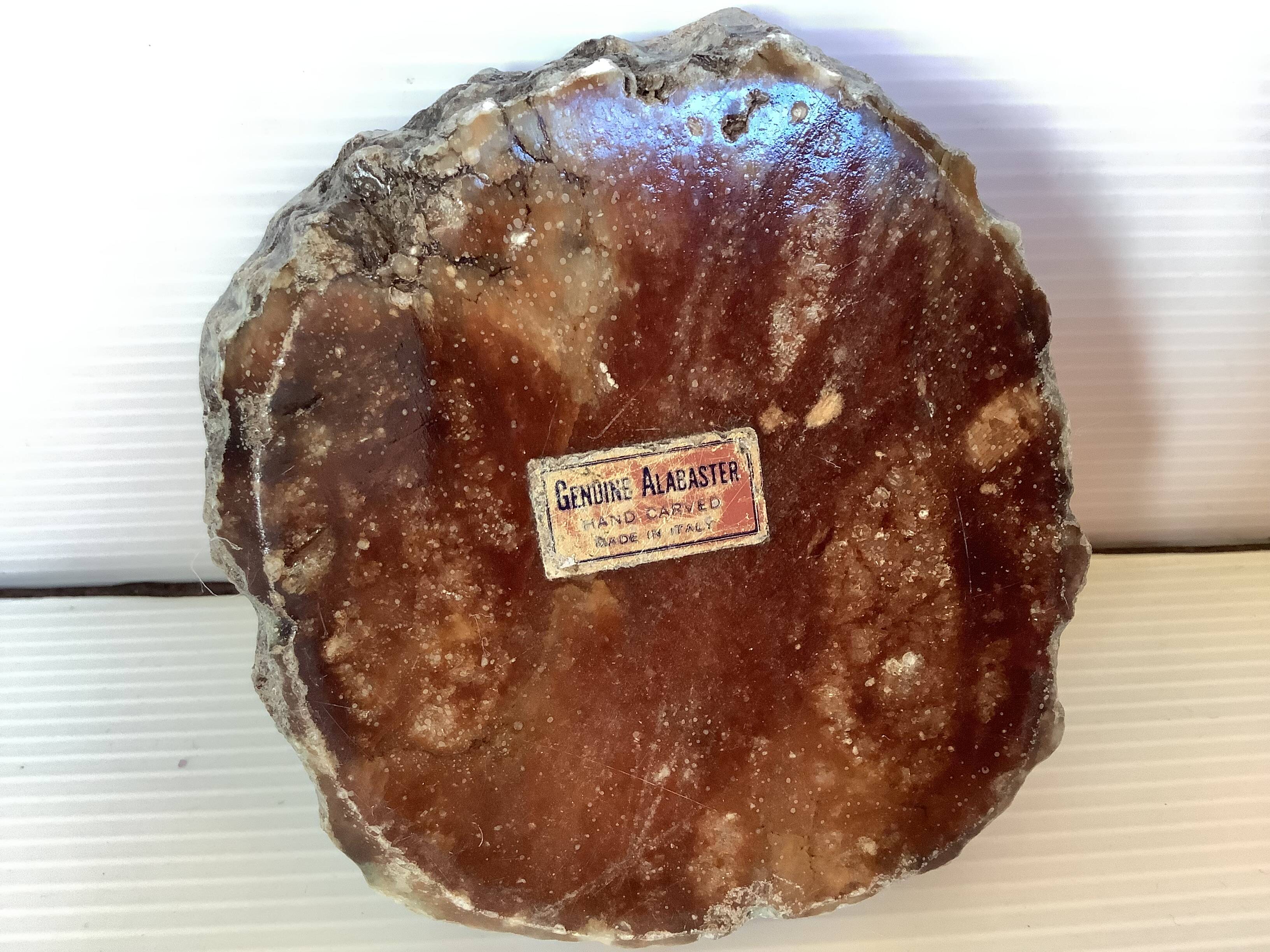 Small alabaster ashtray Italy