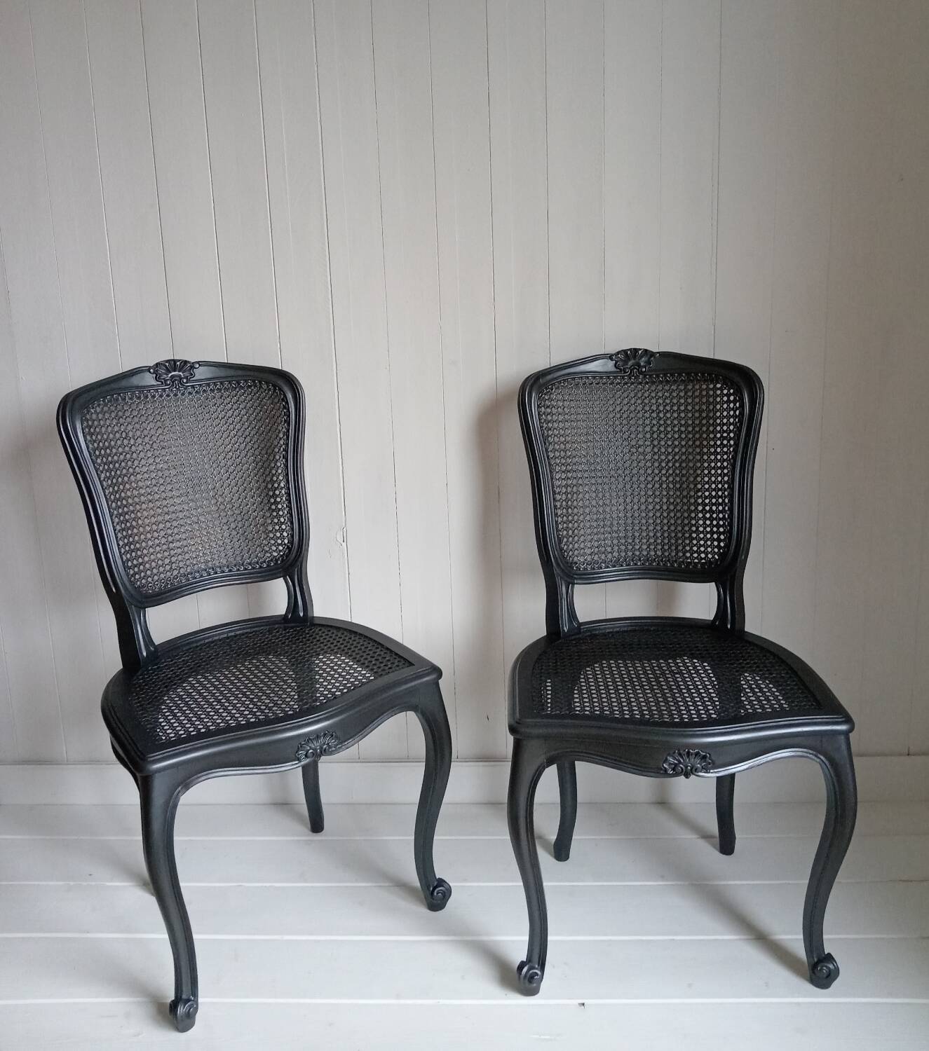 Pair of cane chairs