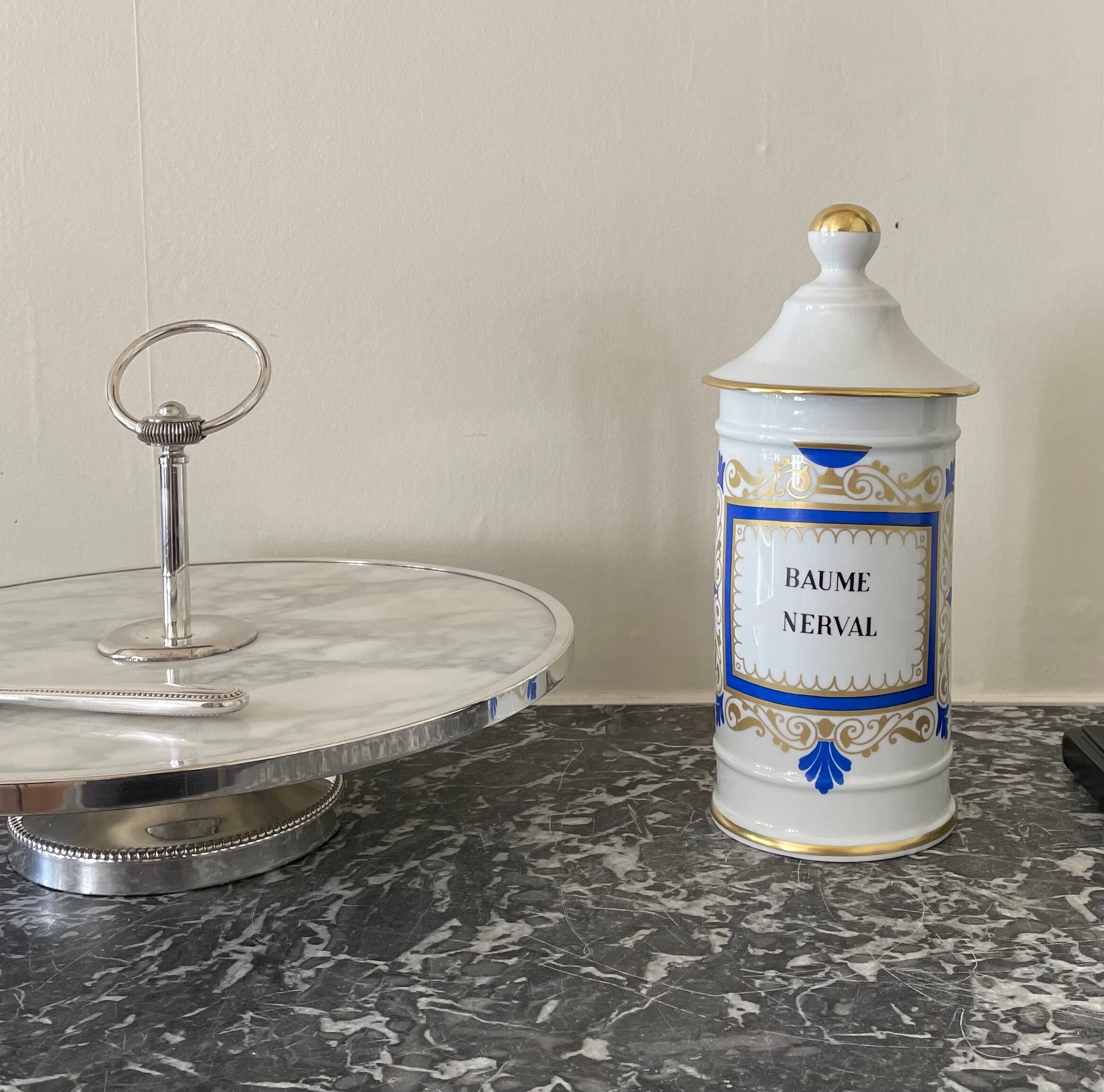 Limoges Ternet porcelain medicine jar