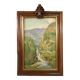 Painting Italian signed landscape from the 50s