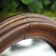 Large rounded wooden mirror, floor mirror, fireplace mirror