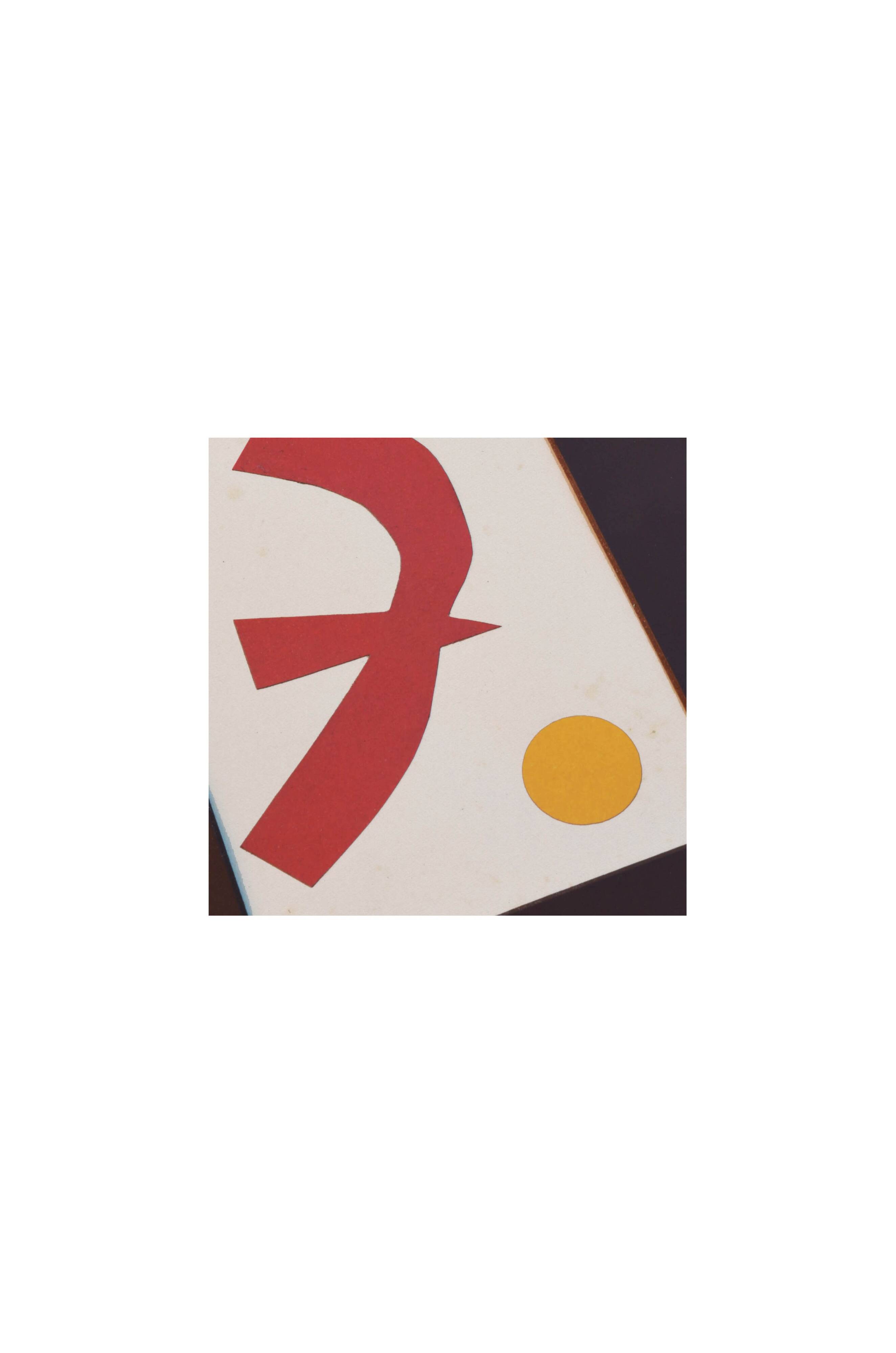 Collage on old paper inspired by Matisse signed eawy