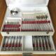 Complete silver-plated cutlery set of 61 pieces, Pearls model - in good condition.