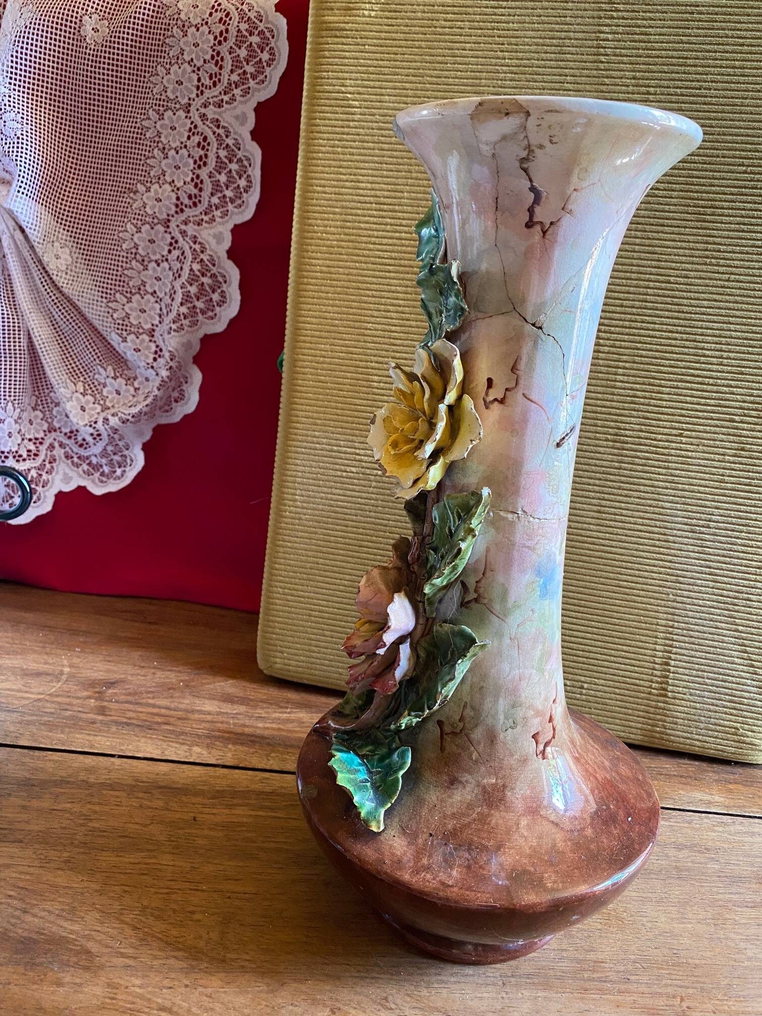 1880-1910: Majolica vase in Lille Fives