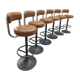 Midcentury swedish brass bar stools Borje Johanson
