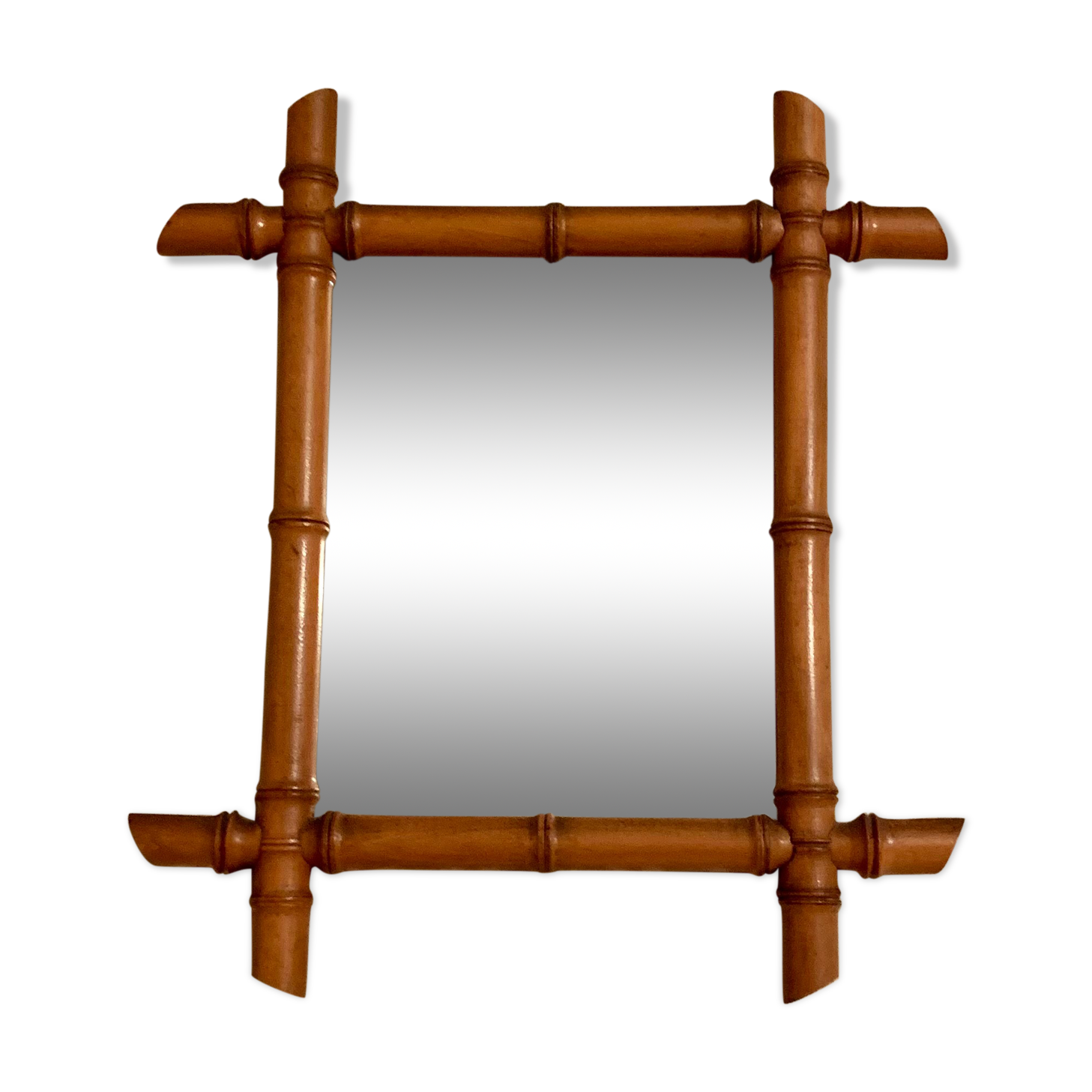 Vintage bamboo mirror  40x46cm