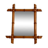 Miroir bambou vintage 40x46cm