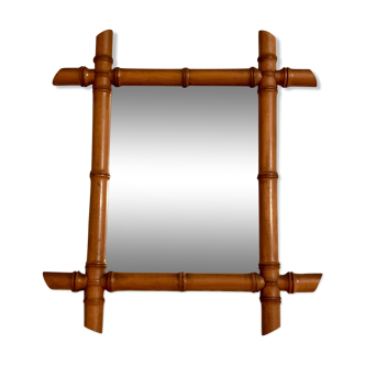 Vintage bamboo mirror  40x46cm