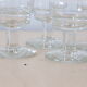 Lot of 6 glass champagne flutes, vintage