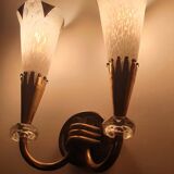 Pair of wall lights from Maison Lunel (Royal Production) Arum model from the 50s
