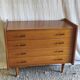Modernist chest of drawers with 4 drawers in wood - 1950s/60s