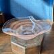 Coupe en verre de Murano rose pâle – design forme libre