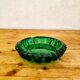 Cendrier en verre vert émeraude