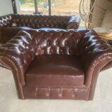 Leather Chesterfield sofa