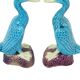 Vintage Duck Figurine Figure Couple Blue Chinese Porcelain 12cm