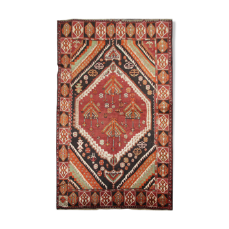 Hand made orange wool persian lori rug- 152x230cm