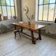 Aranjou farmhouse table in blond elm, 1950s