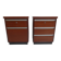 Mid century set of 2 mahogany filing cabinets