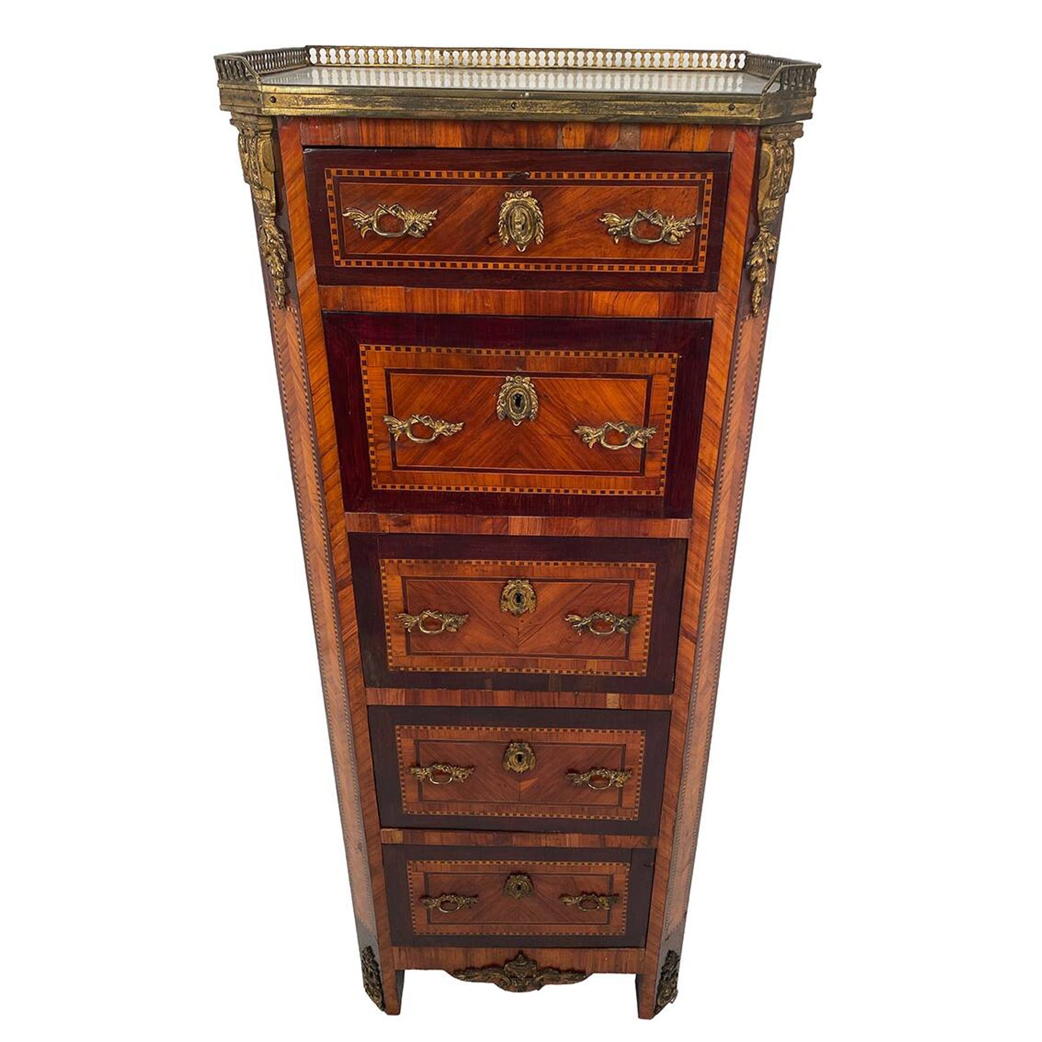 Elegant Louis XVI style chest of drawers, late 19th century