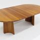 Vintage Danish round extendable dining table solid teak 1960s