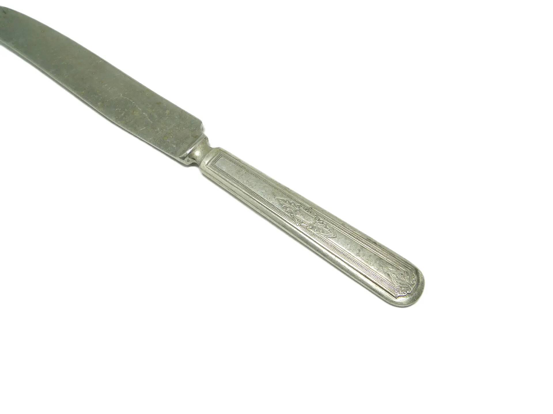 Art Deco bread knife, silver-plated brass, Germany, 1930s