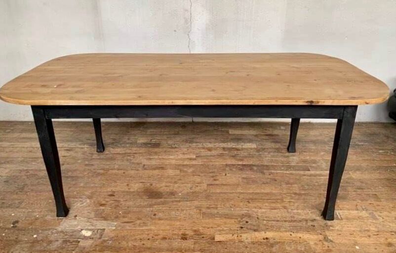 Solid wooden farm table length 204 cm