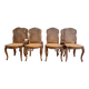 Suite of 8 Louis XV style chairs in canning