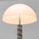Lampadaire allemand postmoderne avec motif tourbillon bleu clair et blanc, années 1980