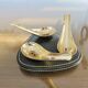 Black leather piped pipe holder with brass, Tremblay edition, Paris