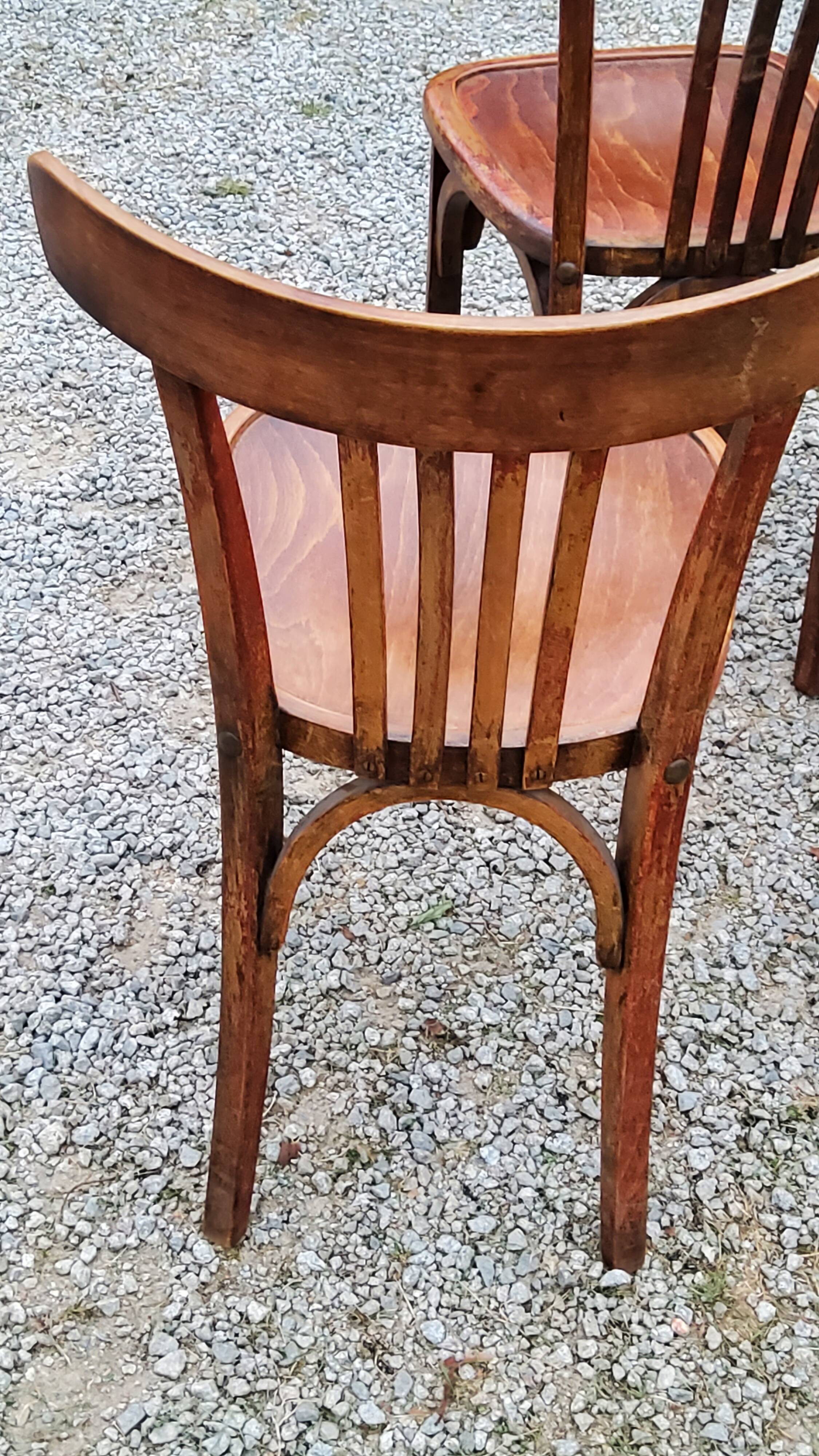 Set of 5 Stella bistro chairs from the 50s
