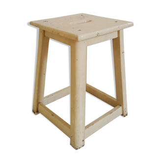 Old wooden cream stool