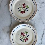Set of 2 Bagatelle Luneville dinner plates